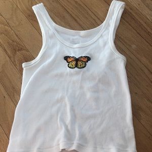 white butterfly tanktop